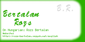 bertalan rozs business card